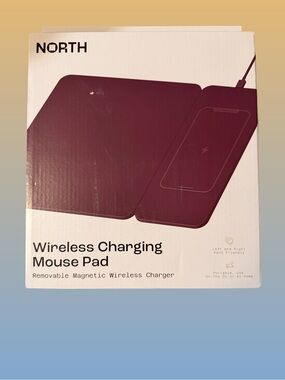 Wireless Charging Mouse Pad in Maroon